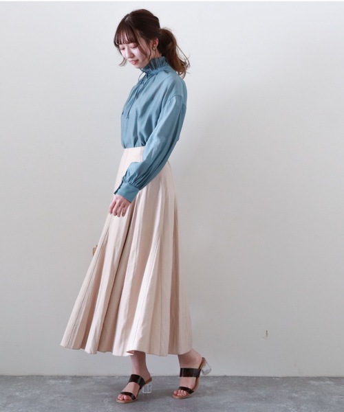 archives(アルシーヴ)の「【限定item】フリルネックシアーブラウス(シャツ/ブラウス・レディース・オフホワイト/ブルー/ブラック・MEDIUM)」の13枚目の写真