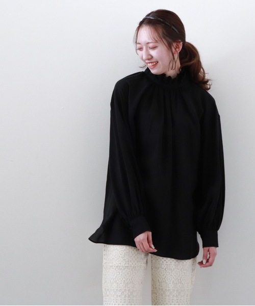 archives(アルシーヴ)の「【限定item】フリルネックシアーブラウス(シャツ/ブラウス・レディース・オフホワイト/ブルー/ブラック・MEDIUM)」の15枚目の写真
