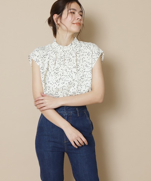 N.（N. Natural Beauty Basic）（エヌエヌナチュラルビューティーベーシック）の「◆前後２ＷＡＹフレンチスリーブブラウス（シャツ/ブラウス・レディース・ホワイト系その他/ブラック系その他/ベージュ/ミント・MEDIUM）」の2枚目の写真