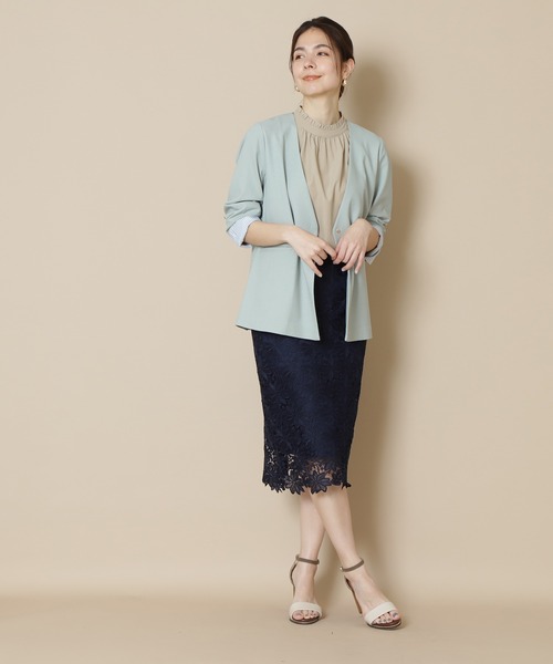 N.（N. Natural Beauty Basic）（エヌエヌナチュラルビューティーベーシック）の「◆前後２ＷＡＹフレンチスリーブブラウス（シャツ/ブラウス・レディース・ホワイト系その他/ブラック系その他/ベージュ/ミント・MEDIUM）」の5枚目の写真