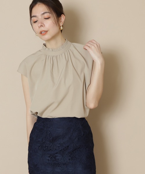 N.（N. Natural Beauty Basic）（エヌエヌナチュラルビューティーベーシック）の「◆前後２ＷＡＹフレンチスリーブブラウス（シャツ/ブラウス・レディース・ホワイト系その他/ブラック系その他/ベージュ/ミント・MEDIUM）」の14枚目の写真