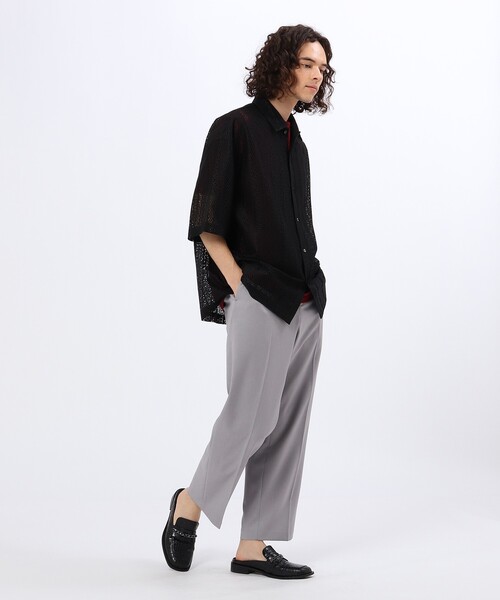 tk.TAKEO KIKUCHI（ティーケータケオキクチ）の「◆バーチカルレース半袖シャツ（ユニセックスアイテム）（シャツ/ブラウス・メンズ・ホワイト系4/ブラック系3・88/66）」の14枚目の写真