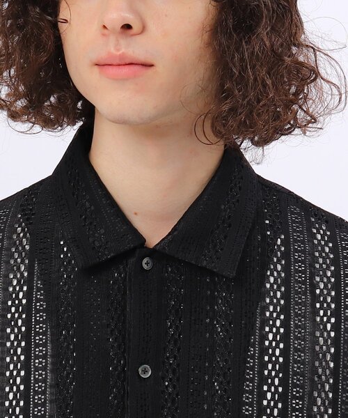 tk.TAKEO KIKUCHI（ティーケータケオキクチ）の「◆バーチカルレース半袖シャツ（ユニセックスアイテム）（シャツ/ブラウス・メンズ・ホワイト系4/ブラック系3・88/66）」の19枚目の写真