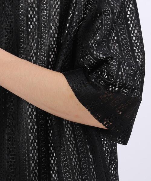 tk.TAKEO KIKUCHI（ティーケータケオキクチ）の「◆バーチカルレース半袖シャツ（ユニセックスアイテム）（シャツ/ブラウス・メンズ・ホワイト系4/ブラック系3・88/66）」の20枚目の写真