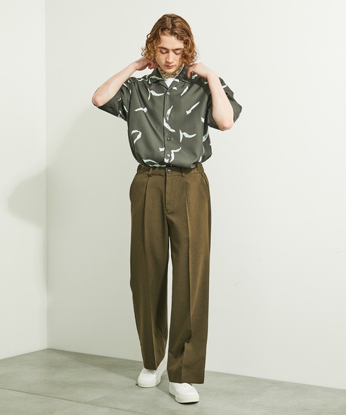 PUBLIC TOKYO　パブリックトウキョウ　オープンカラー　半袖シャツ 美品☆PUBLIC TOKYO パブリック トウキョウ 半袖 シャツ