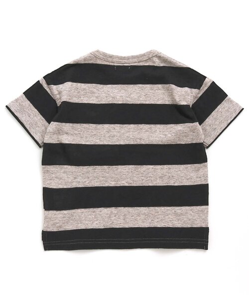 F.O.KIDS（エフオーキッズ）の「ボーダービッグシルエットＴシャツ（Tシャツ/カットソー・キッズ・レインボー/チャコール/ネイビー/ブラウン/グレー・130/140/90/95/80/100/110/120）」の9枚目の写真