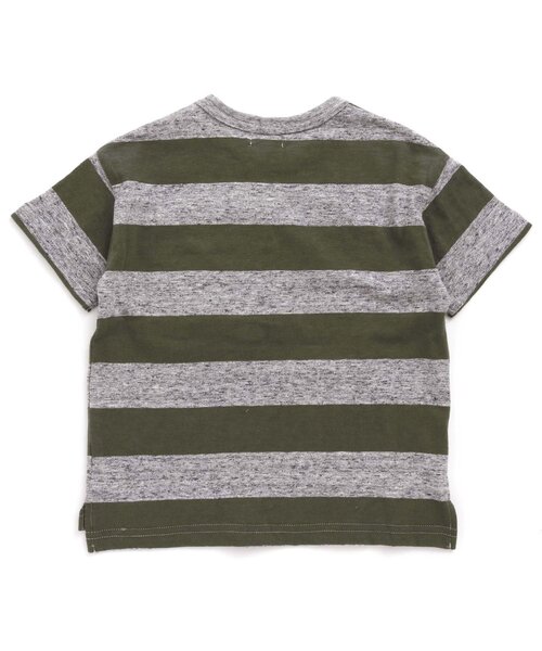 F.O.KIDS（エフオーキッズ）の「ボーダービッグシルエットＴシャツ（Tシャツ/カットソー・キッズ・レインボー/チャコール/ネイビー/ブラウン/グレー・130/140/90/95/80/100/110/120）」の10枚目の写真