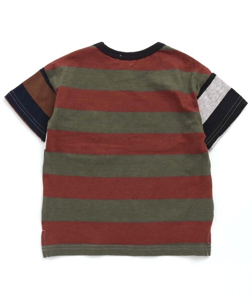 F.O.KIDS（エフオーキッズ）の「ボーダービッグシルエットＴシャツ（Tシャツ/カットソー・キッズ・レインボー/チャコール/ネイビー/ブラウン/グレー・130/140/90/95/80/100/110/120）」の12枚目の写真