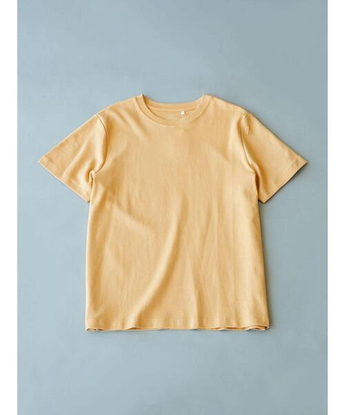 AMERICAN HOLIC（アメリカンホリック）の「★クルーネックカット半袖プルオーバー　＊●（Tシャツ/カットソー・レディース・グリーン/ライトピンク/オフホワイト/ネイビー/ブラック/モカ/アイボリー/ライトイエロー/ラベンダー/ミント/オレンジ/ベージュ/ブルー/チャコールグレー/カーキ/キャメル/ダークベージュ/ライトグレー・M/L/S）」の20枚目の写真