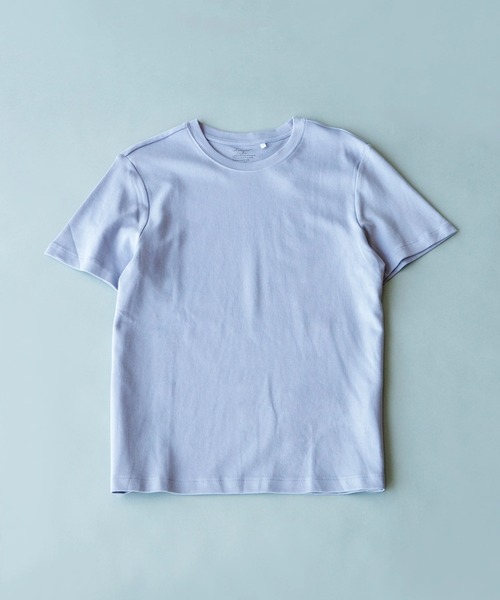 AMERICAN HOLIC（アメリカンホリック）の「★クルーネックカット半袖プルオーバー　＊●（Tシャツ/カットソー・レディース・グリーン/ライトピンク/オフホワイト/ネイビー/ブラック/モカ/アイボリー/ライトイエロー/ラベンダー/ミント/オレンジ/ベージュ/ブルー/チャコールグレー/カーキ/キャメル/ダークベージュ/ライトグレー・M/L/S）」の15枚目の写真