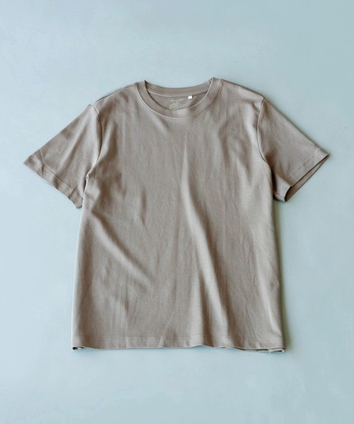 AMERICAN HOLIC（アメリカンホリック）の「★クルーネックカット半袖プルオーバー　＊●（Tシャツ/カットソー・レディース・グリーン/ライトピンク/オフホワイト/ネイビー/ブラック/モカ/アイボリー/ライトイエロー/ラベンダー/ミント/オレンジ/ベージュ/ブルー/チャコールグレー/カーキ/キャメル/ダークベージュ/ライトグレー・M/L/S）」の7枚目の写真