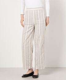 Per sist ence | Per sist ence/パーシエンス　リネンライク　ストライプストレートパンツ(その他パンツ)