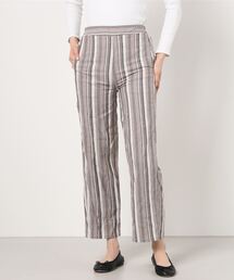 Per sist ence | Per sist ence/パーシエンス　リネンライク　ストライプストレートパンツ(その他パンツ)