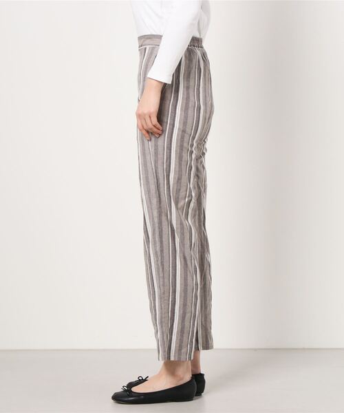 Per sist ence（パーシエンス）の「Per sist ence/パーシエンス　リネンライク　ストライプストレートパンツ（その他パンツ・レディース・ブラウン/ベージュ・FREE）」の3枚目の写真