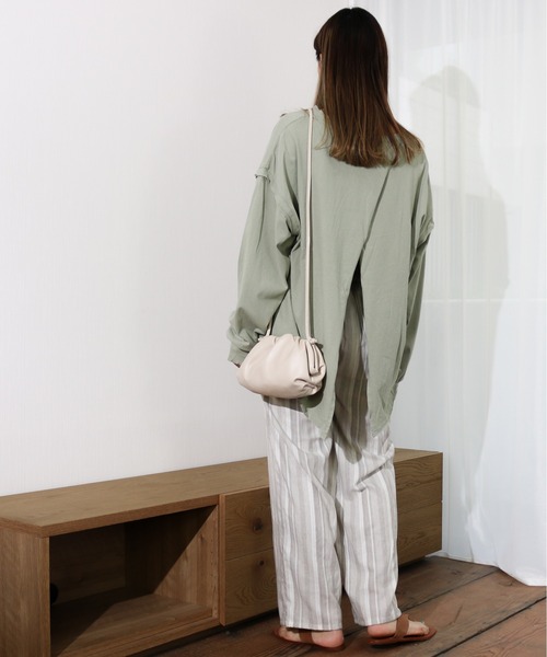 Per sist ence（パーシエンス）の「Per sist ence/パーシエンス　リネンライク　ストライプストレートパンツ（その他パンツ・レディース・ブラウン/ベージュ・FREE）」の20枚目の写真