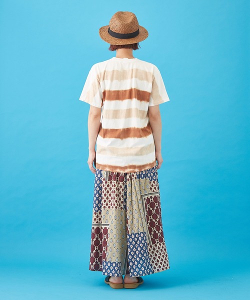 CUBE SUGAR（キューブシュガー）の「ボイル 総柄プリント ギャザースカート（スカート・レディース・ベージュ/サックスブルー/ネイビー/グレー・M）」の14枚目の写真