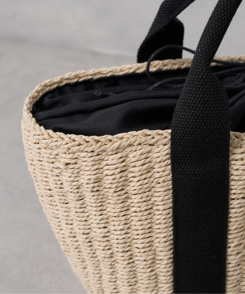 OLIVE des OLIVE（オリーブデオリーブ）の「【WEB限定カラー有】テープハンドルカゴトート（かごバッグ・レディース・キャメル/ライトベージュ・FREE）」の16枚目の写真