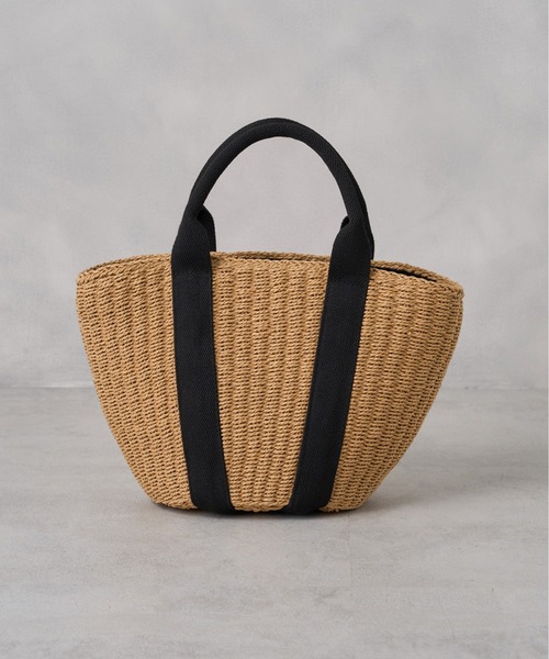 OLIVE des OLIVE（オリーブデオリーブ）の「【WEB限定カラー有】テープハンドルカゴトート（かごバッグ・レディース・キャメル/ライトベージュ・FREE）」の7枚目の写真