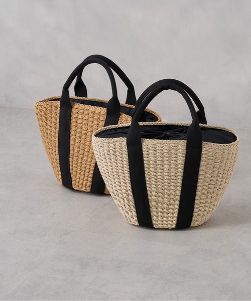 OLIVE des OLIVE（オリーブデオリーブ）の「【WEB限定カラー有】テープハンドルカゴトート（かごバッグ・レディース・キャメル/ライトベージュ・FREE）」の22枚目の写真