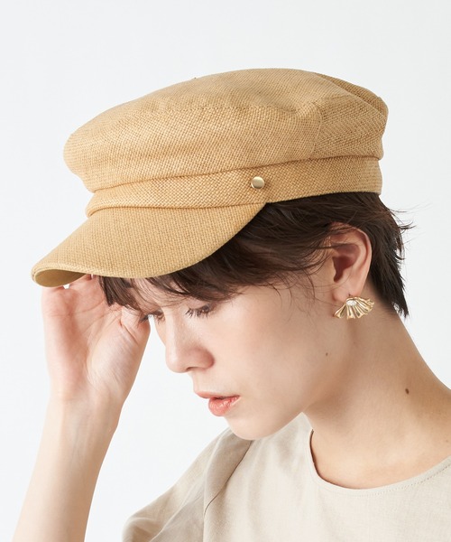 un dix cors（アンディコール）の「軽い素材感で被り心地もおすすめ　ペーパーマリンキャスケット（キャスケット・レディース・ホワイト/ベージュ・FREE）」の9枚目の写真