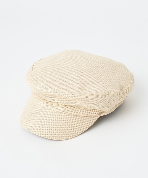 un dix cors（アンディコール）の「軽い素材感で被り心地もおすすめ　ペーパーマリンキャスケット（キャスケット・レディース・ホワイト/ベージュ・FREE）」の7枚目の写真