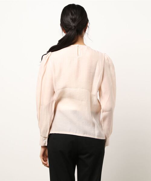 UNRELISH(アンレリッシュ)の「シアーパフショルダーブラウス(シャツ/ブラウス・レディース・ホワイト/ベージュ/ブルー・MEDIUM)」の4枚目の写真