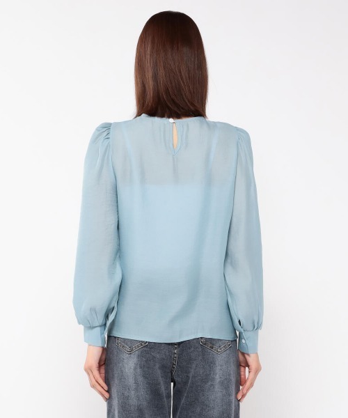 UNRELISH(アンレリッシュ)の「シアーパフショルダーブラウス(シャツ/ブラウス・レディース・ホワイト/ベージュ/ブルー・MEDIUM)」の7枚目の写真