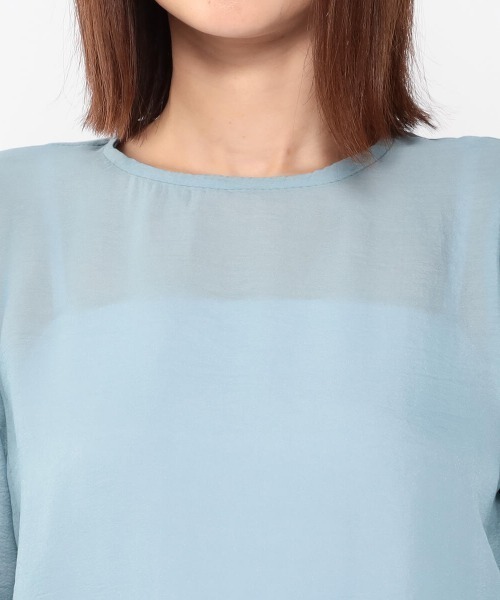 UNRELISH(アンレリッシュ)の「シアーパフショルダーブラウス(シャツ/ブラウス・レディース・ホワイト/ベージュ/ブルー・MEDIUM)」の8枚目の写真