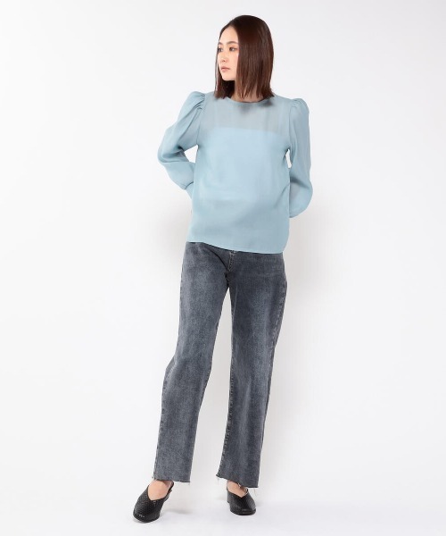 UNRELISH(アンレリッシュ)の「シアーパフショルダーブラウス(シャツ/ブラウス・レディース・ホワイト/ベージュ/ブルー・MEDIUM)」の12枚目の写真