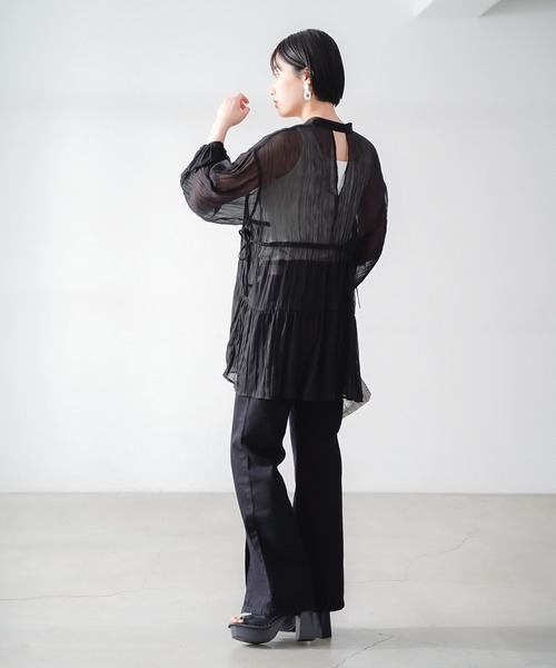 PAGEBOY（ページボーイ）の「ティアードチュニックシャツ（シャツ/ブラウス・レディース・オフホワイト/ブラック/グレイッシュベージュ/オリーブ・FREE）」の11枚目の写真