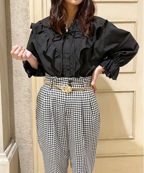 apres jour（アプレジュール）の「コットンレースフリルブラウス【ZOZOTOWN限定アイテム】（シャツ/ブラウス・レディース・アイボリー/ブラック/オフホワイト・フリー/X-LARGE）」の11枚目の写真