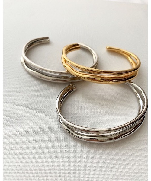 mou（モウ）の「ディファレントスィックネスバングル（バングル/リストバンド・レディース・シルバー/ゴールド/シルバー系その他・FREE）」の3枚目の写真