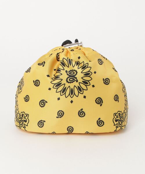 X-girl（エックスガール）の「BANDANA PATTERN POUCH（ポーチ・レディース・ブラック/パープル/イエロー・ONE SIZE）」の4枚目の写真