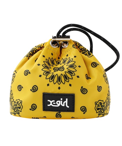 X-girl（エックスガール）の「BANDANA PATTERN POUCH（ポーチ・レディース・ブラック/パープル/イエロー・ONE SIZE）」の11枚目の写真