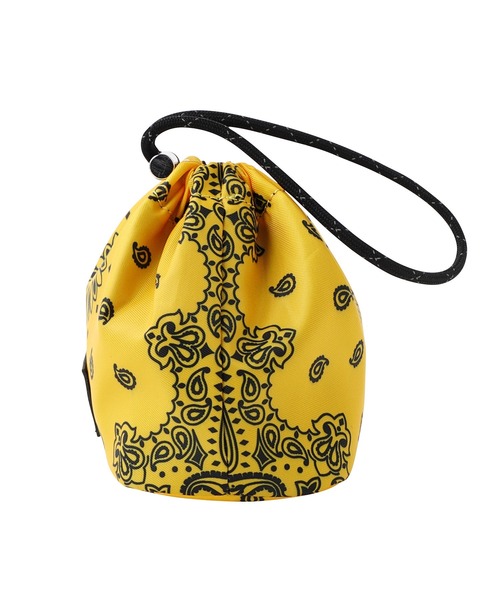 X-girl（エックスガール）の「BANDANA PATTERN POUCH（ポーチ・レディース・ブラック/パープル/イエロー・ONE SIZE）」の6枚目の写真