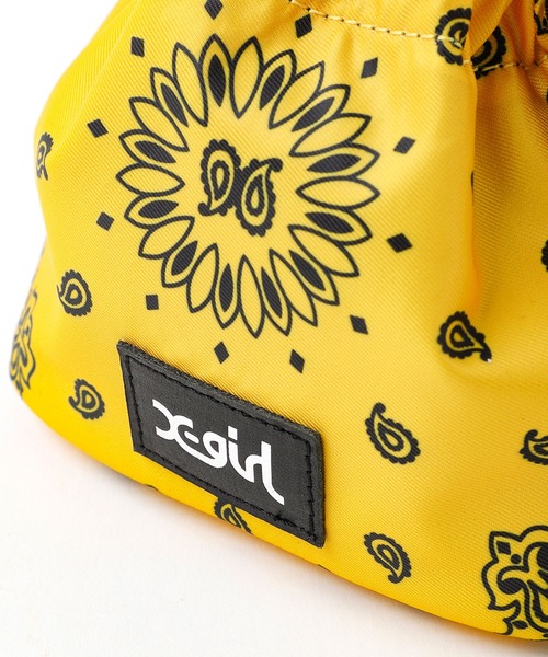 X-girl（エックスガール）の「BANDANA PATTERN POUCH（ポーチ・レディース・ブラック/パープル/イエロー・ONE SIZE）」の15枚目の写真
