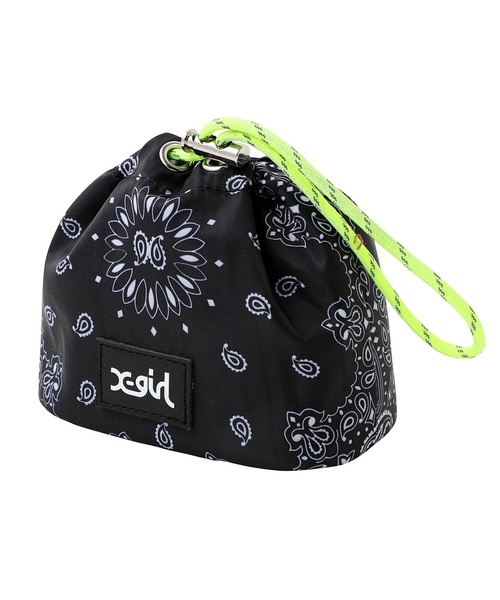 X-girl（エックスガール）の「BANDANA PATTERN POUCH（ポーチ・レディース・ブラック/パープル/イエロー・ONE SIZE）」の10枚目の写真
