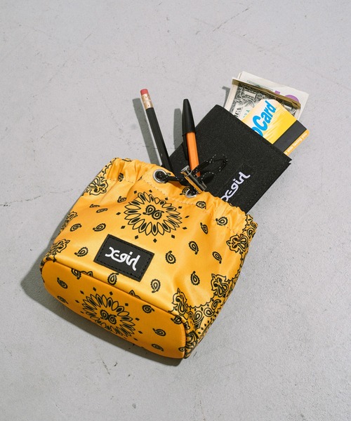 X-girl（エックスガール）の「BANDANA PATTERN POUCH（ポーチ・レディース・ブラック/パープル/イエロー・ONE SIZE）」の22枚目の写真