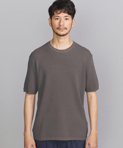 BEAUTY&YOUTH UNITED ARROWS（ビューティーアンドユースユナイテッドアローズ）の「BY ウォッシュ サーマル ニットTシャツ（ニット/セーター・メンズ・ブラック/ベージュ/オリーブ・SMALL/MEDIUM/LARGE/X-LARGE）」の12枚目の写真