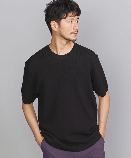 BEAUTY&YOUTH UNITED ARROWS（ビューティーアンドユースユナイテッドアローズ）の「BY ウォッシュ サーマル ニットTシャツ（ニット/セーター・メンズ・ブラック/ベージュ/オリーブ・SMALL/MEDIUM/LARGE/X-LARGE）」の11枚目の写真