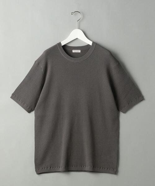 BEAUTY&YOUTH UNITED ARROWS（ビューティーアンドユースユナイテッドアローズ）の「BY ウォッシュ サーマル ニットTシャツ（ニット/セーター・メンズ・ブラック/ベージュ/オリーブ・SMALL/MEDIUM/LARGE/X-LARGE）」の22枚目の写真
