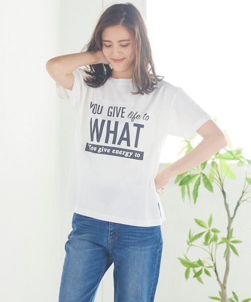 LIPSTAR(リップスター)の「ビッグロゴTシャツ(Tシャツ/カットソー・レディース・ブラック/ベージュ/オフホワイト・M)」の11枚目の写真
