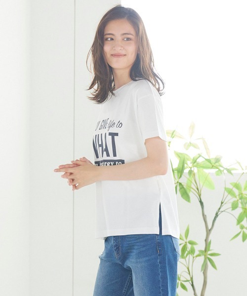 LIPSTAR(リップスター)の「ビッグロゴTシャツ(Tシャツ/カットソー・レディース・ブラック/ベージュ/オフホワイト・M)」の15枚目の写真