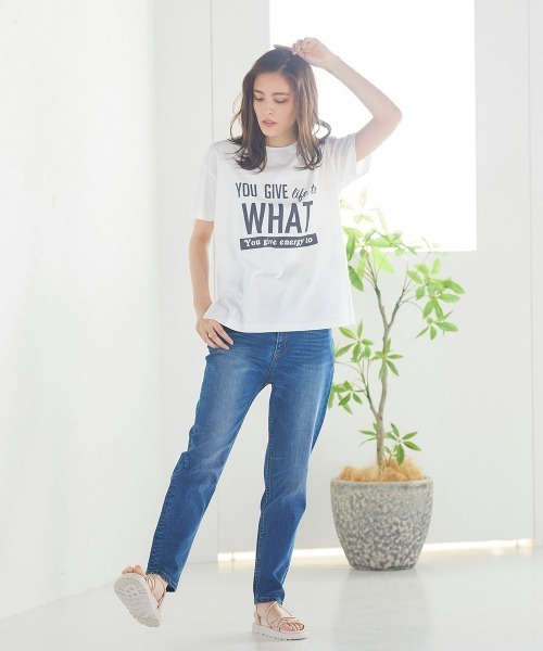LIPSTAR(リップスター)の「ビッグロゴTシャツ(Tシャツ/カットソー・レディース・ブラック/ベージュ/オフホワイト・M)」の4枚目の写真