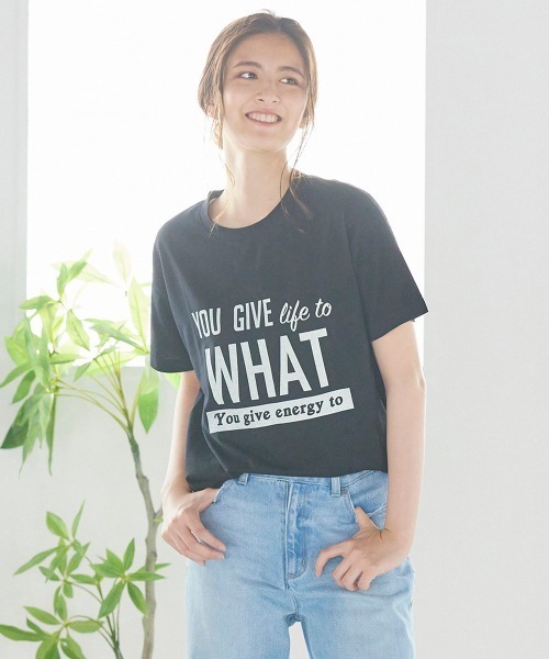 LIPSTAR(リップスター)の「ビッグロゴTシャツ(Tシャツ/カットソー・レディース・ブラック/ベージュ/オフホワイト・M)」の9枚目の写真