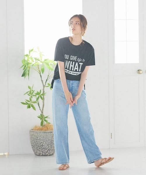 LIPSTAR(リップスター)の「ビッグロゴTシャツ(Tシャツ/カットソー・レディース・ブラック/ベージュ/オフホワイト・M)」の17枚目の写真