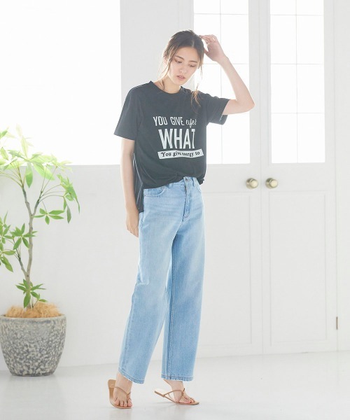 LIPSTAR(リップスター)の「ビッグロゴTシャツ(Tシャツ/カットソー・レディース・ブラック/ベージュ/オフホワイト・M)」の7枚目の写真