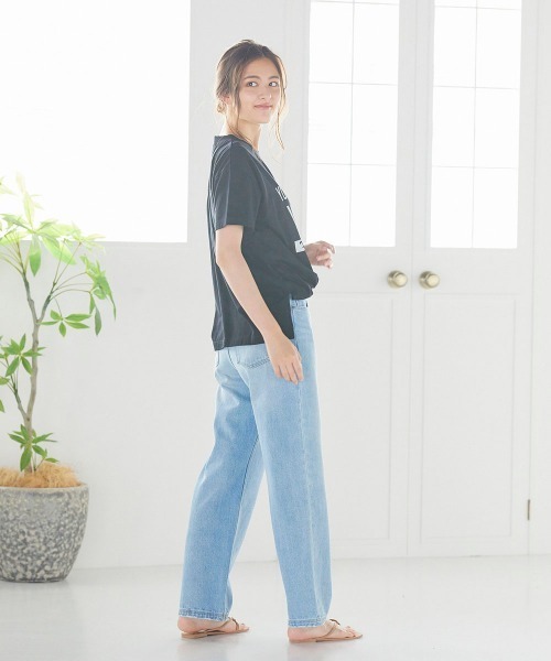 LIPSTAR(リップスター)の「ビッグロゴTシャツ(Tシャツ/カットソー・レディース・ブラック/ベージュ/オフホワイト・M)」の12枚目の写真