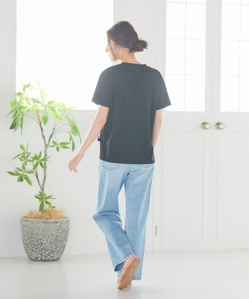 LIPSTAR(リップスター)の「ビッグロゴTシャツ(Tシャツ/カットソー・レディース・ブラック/ベージュ/オフホワイト・M)」の16枚目の写真