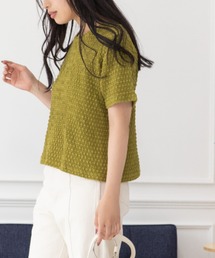 Mysa&Liina | スカシ柄ジャガードメッシュカットトップス(Tシャツ/カットソー)